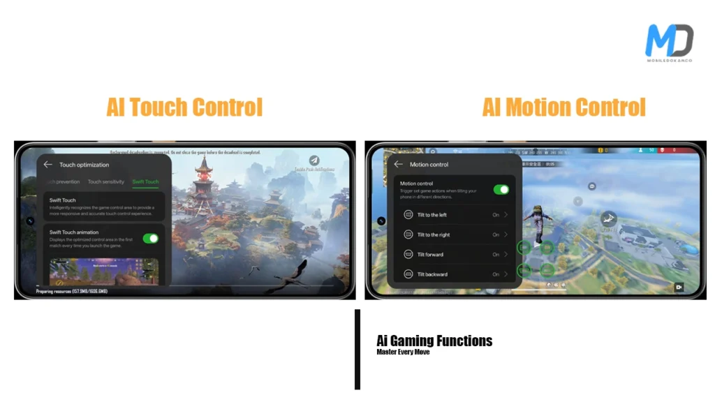AI gaming features on Realme 14 5G