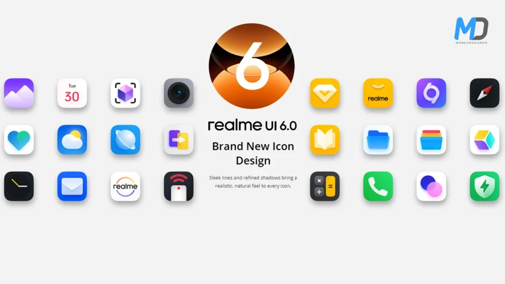 Realme UI 6.0 operating system icons